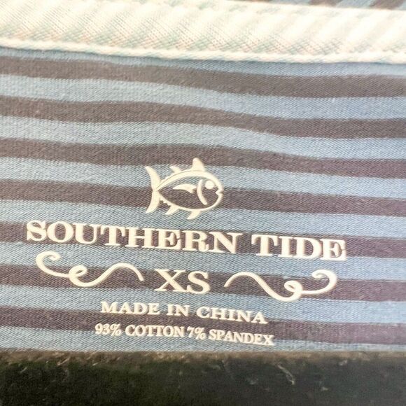 Southern Tide Blue Abigail Striped Short Sleeve T-Shirt Dress Size XS - Picture 5 of 7